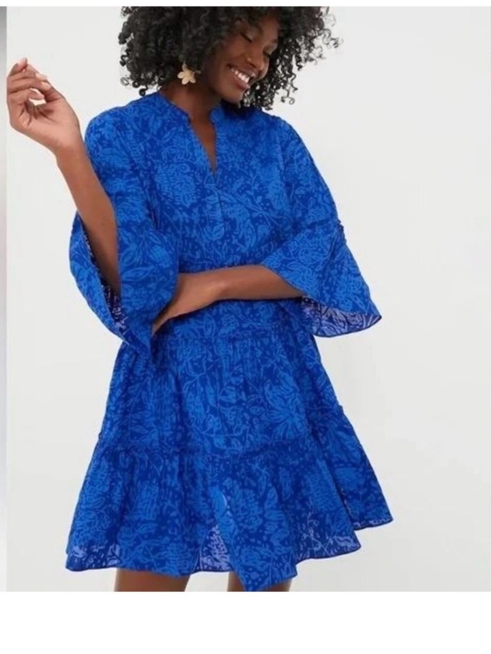 Tuckernuck Hyacinth House Royal blue Hawaiian Dress XS